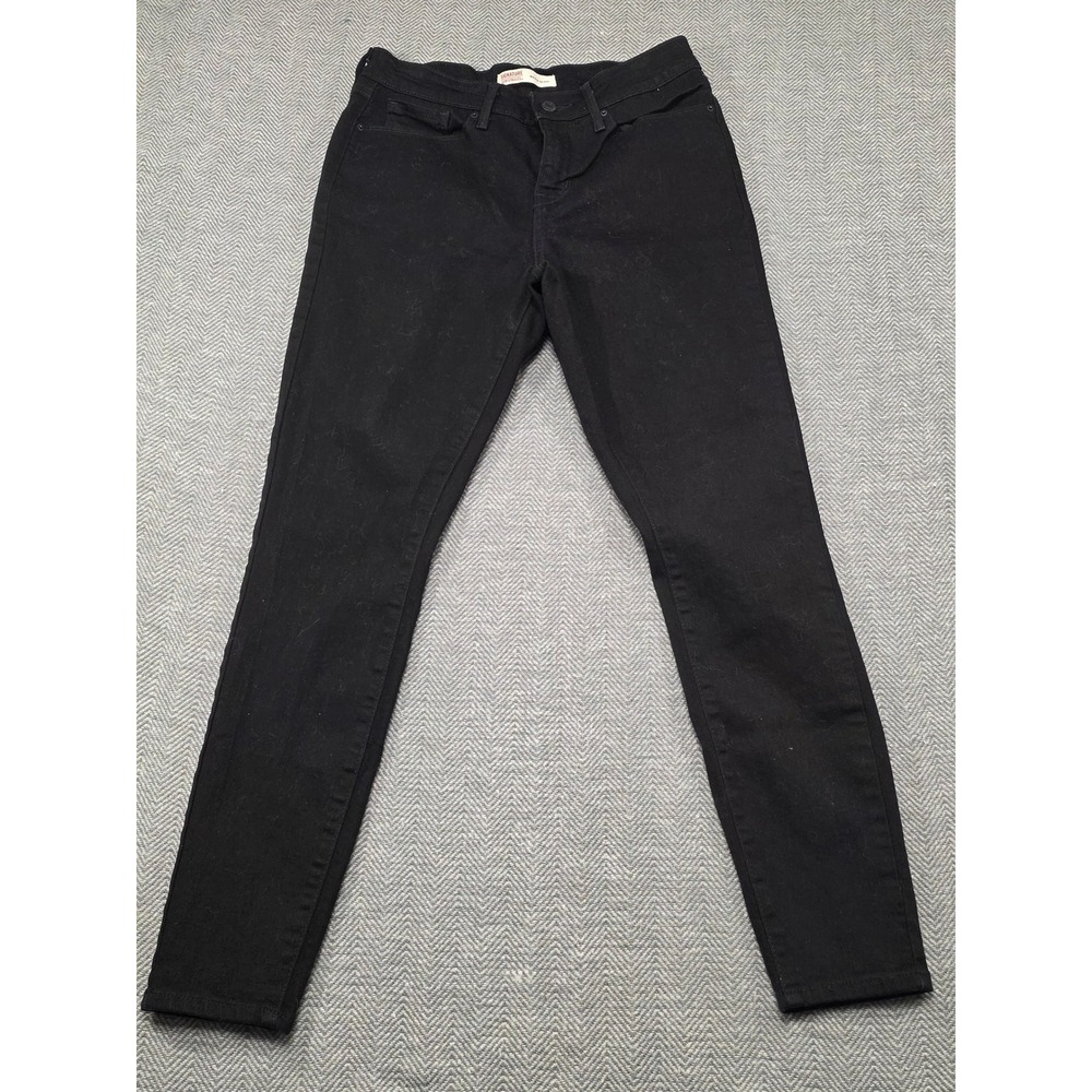 Levi Strauss Signature Mid Rise Skinny Black Jeans‎ Women's W28 L30